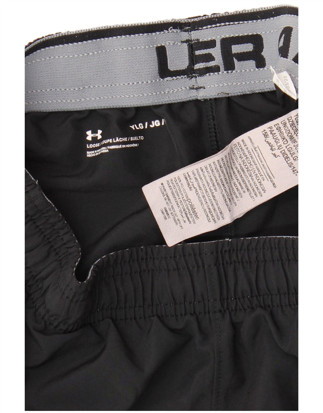 UNDER ARMOUR Sportske kratke hlače za dječake, 11-12 godina, velike crne od poliestera