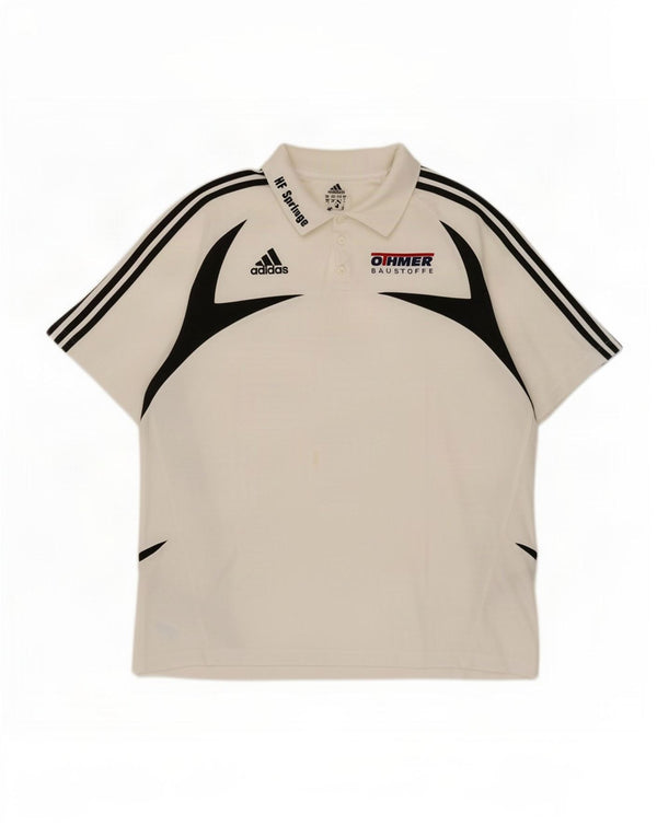 Adidas muška grafička polo majica UK 48/50 XL bijeli pamuk u boji
