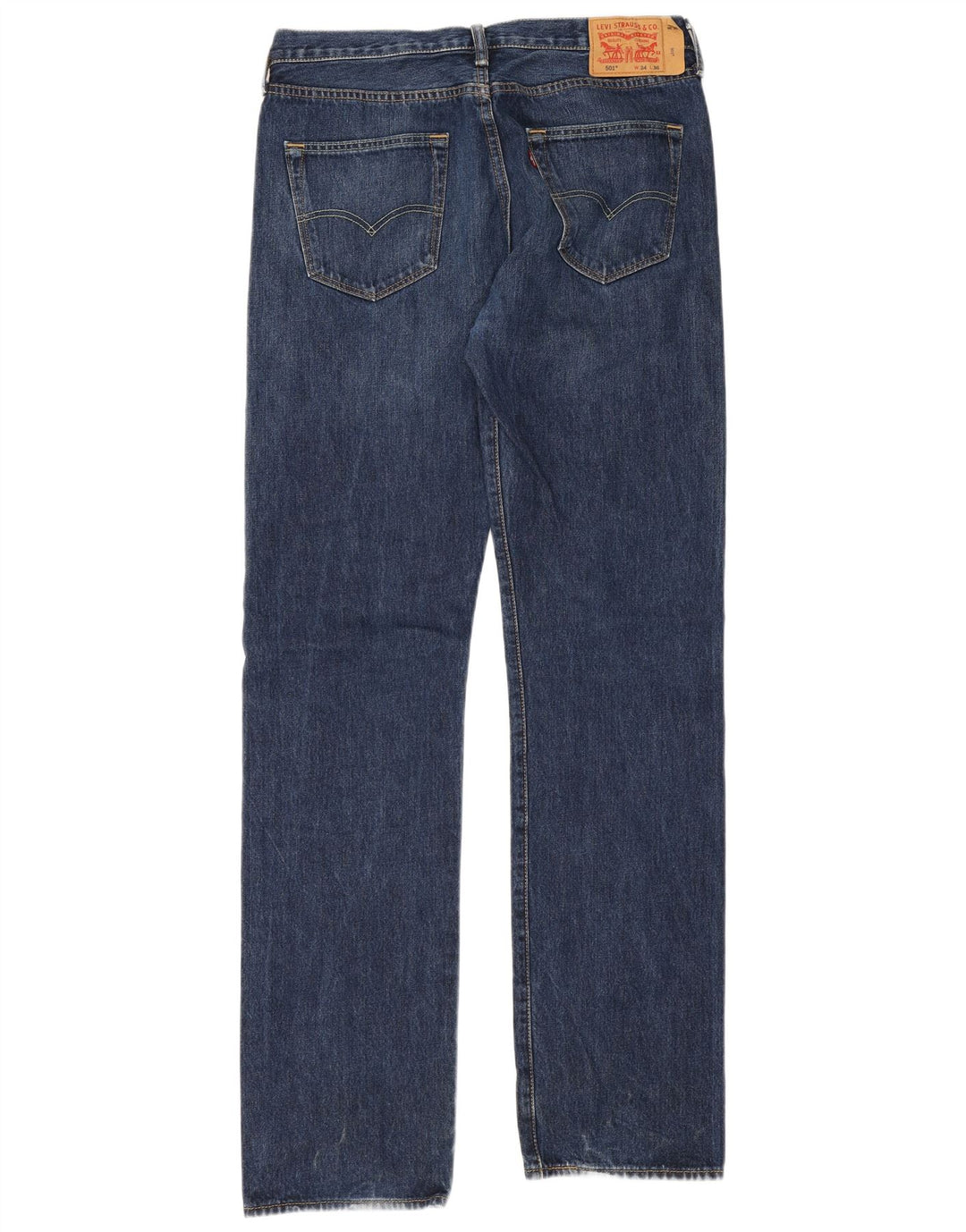 Levi's muške 501 ravne traperice W34 L36 plavi pamuk