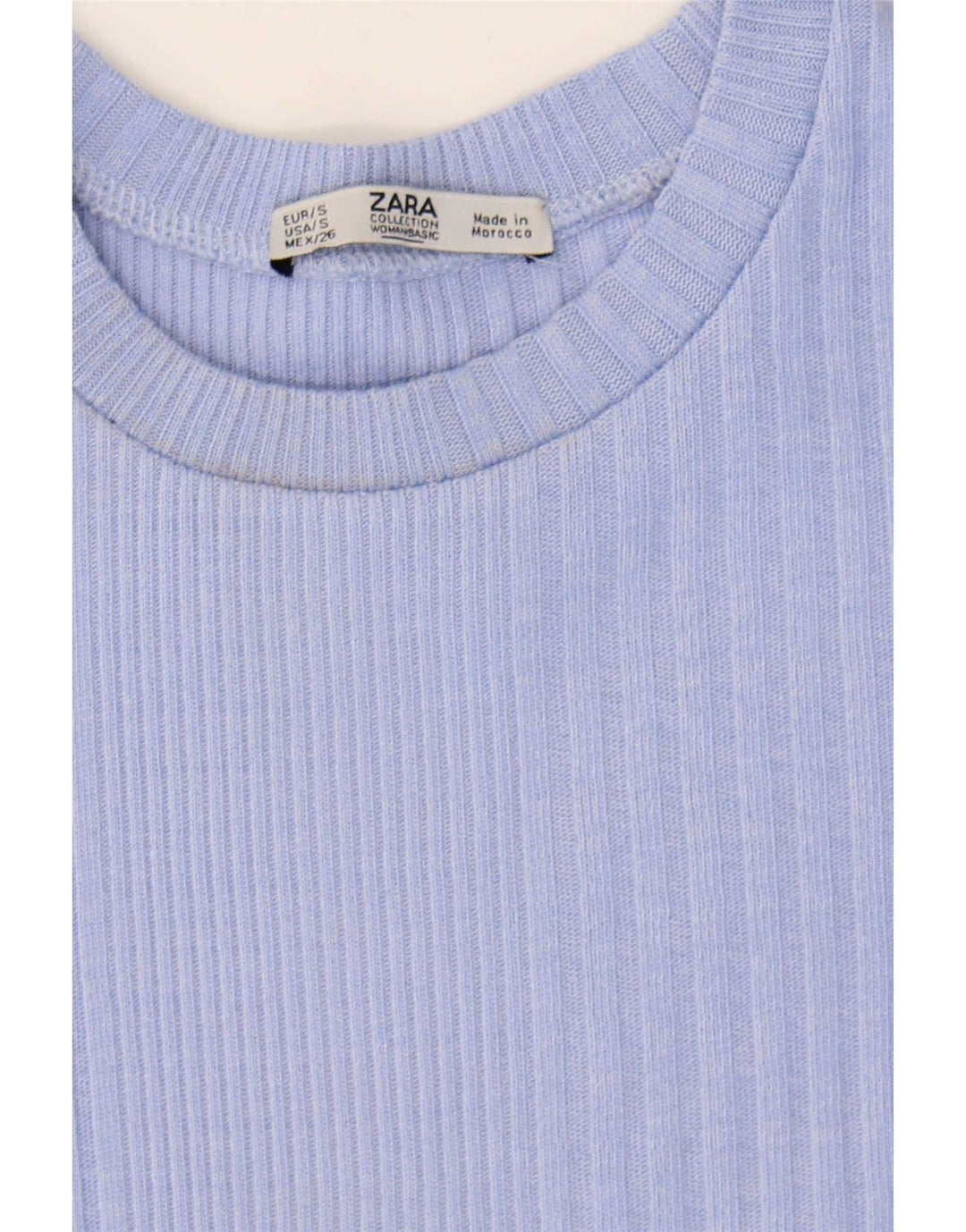 Zara ženski gornji dio kratke asimetrične bluze UK 8 Small Blue