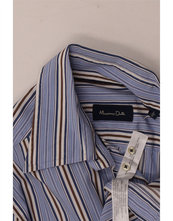 Massimo Dutti muška košulja na velike plave pruge, pamuk