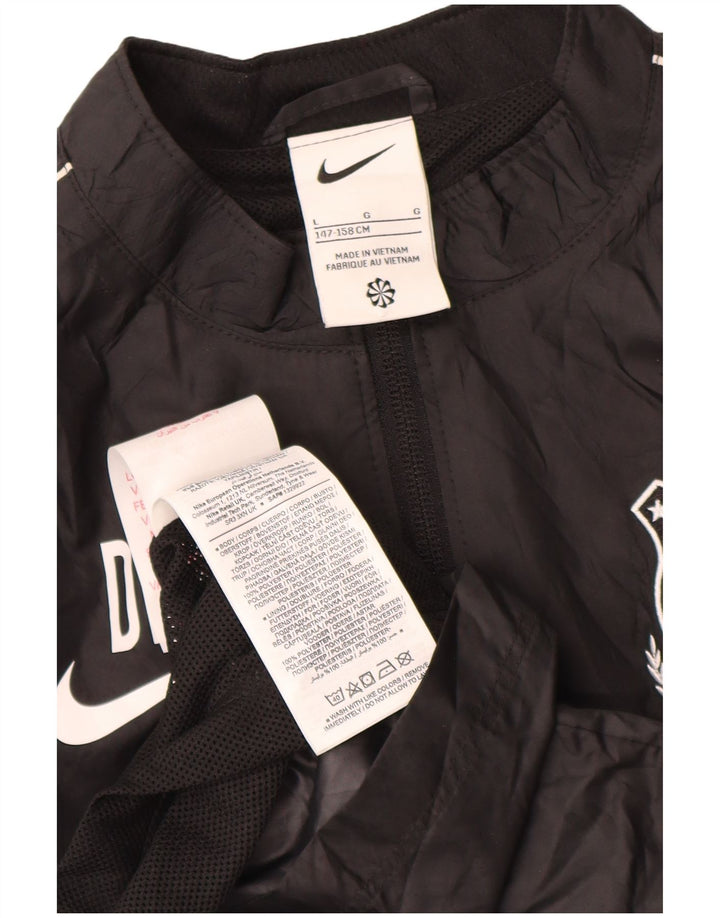 Nike Boys Graphic kišna jakna 12-13 godina velika crna poliester