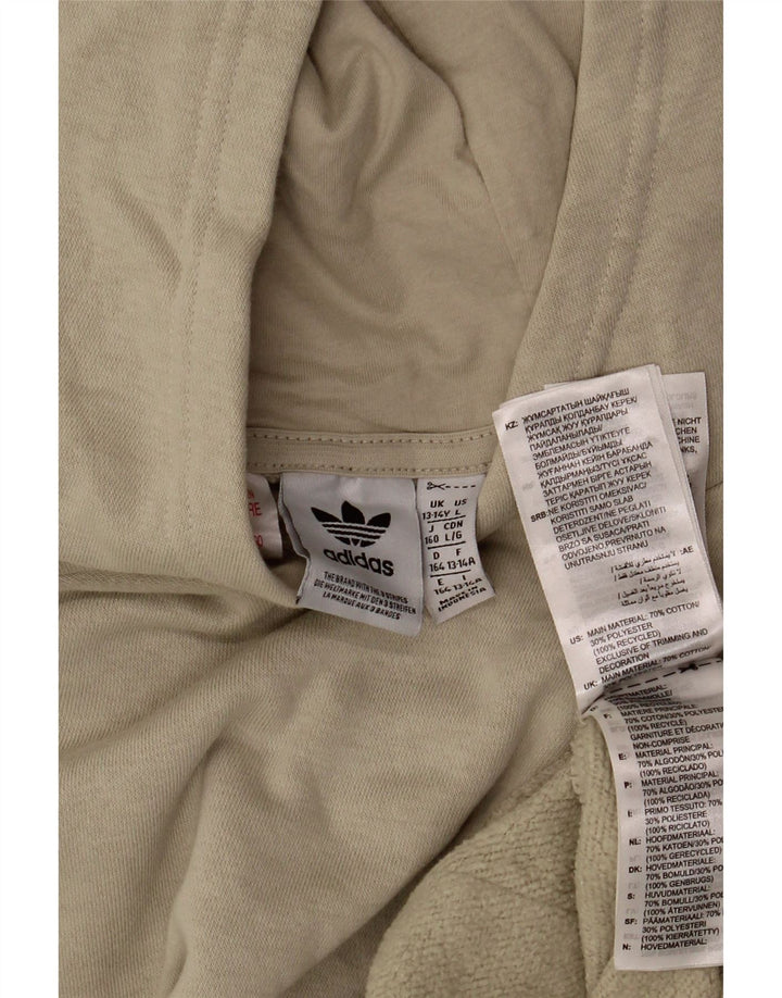 ADIDAS majica s kapuljačom za dječake 13-14 godina, bež pamuk