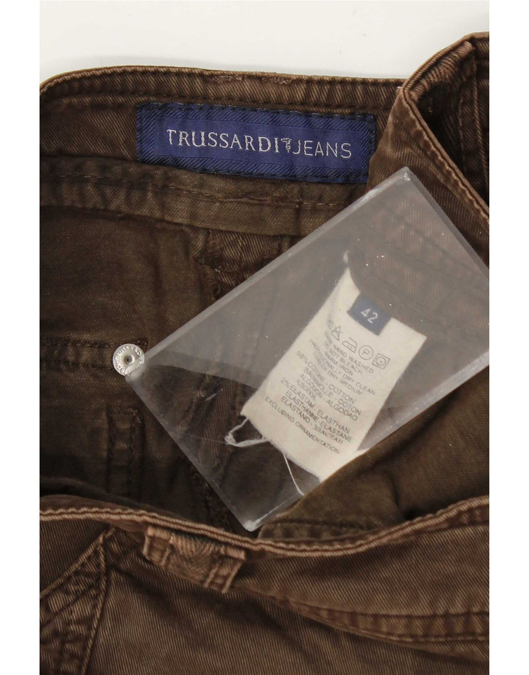 Trussardi ženska traper suknja IT 42 srednje W30 smeđi pamuk
