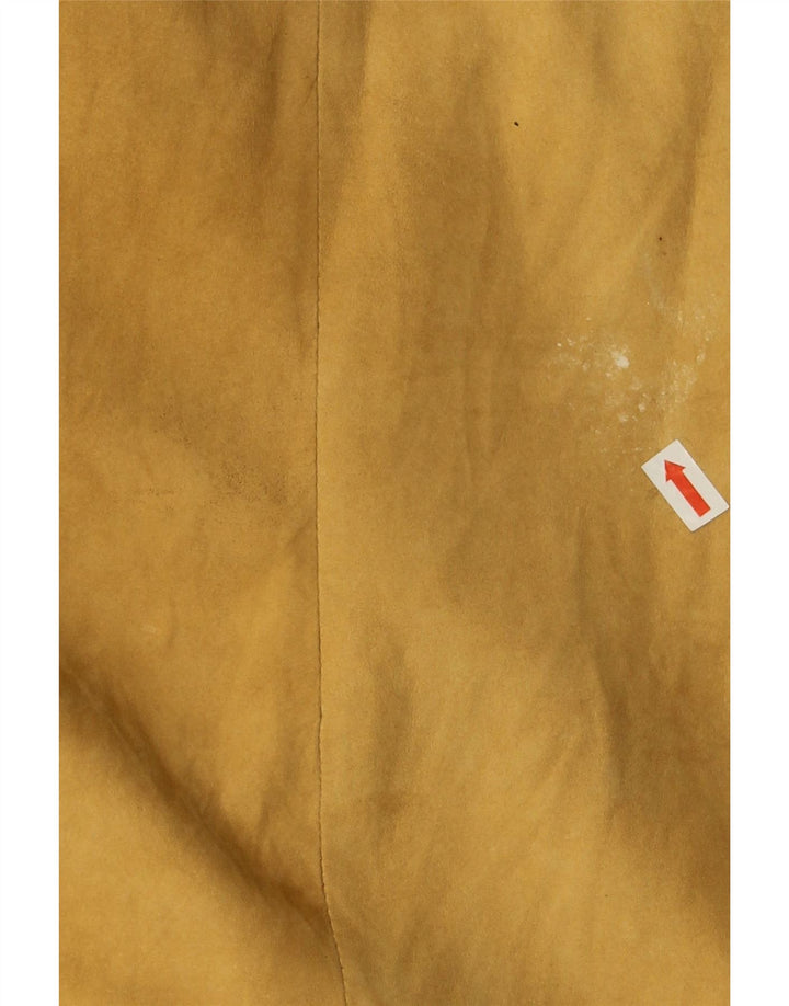 VINTAGE Womens Open Suede Jacket IT 44 Medium Brown Leather Vintage Vintage and Second-Hand Vintage from Messina Hembry 