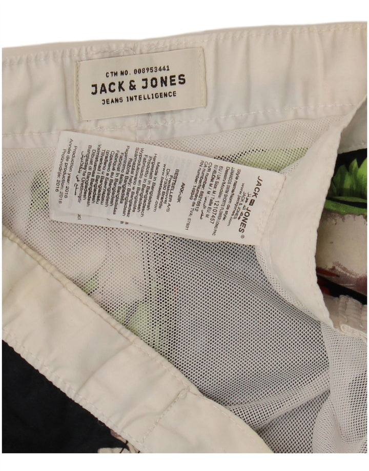 JACK & JONES muške kratke hlače za kupanje srednje crne cvjetne poliesterske hlače