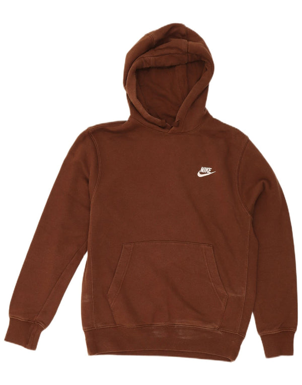 Nike Muška majica s kapuljačom Mala smeđa pamučna