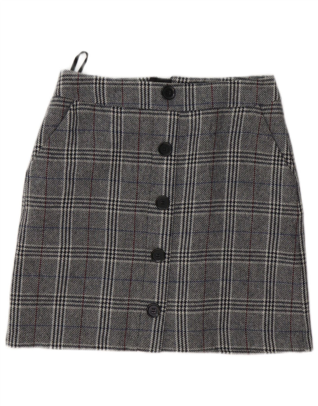 Marks & Spencer ženska mini suknja UK 8 mala W28 siva akrilna houndstooth
