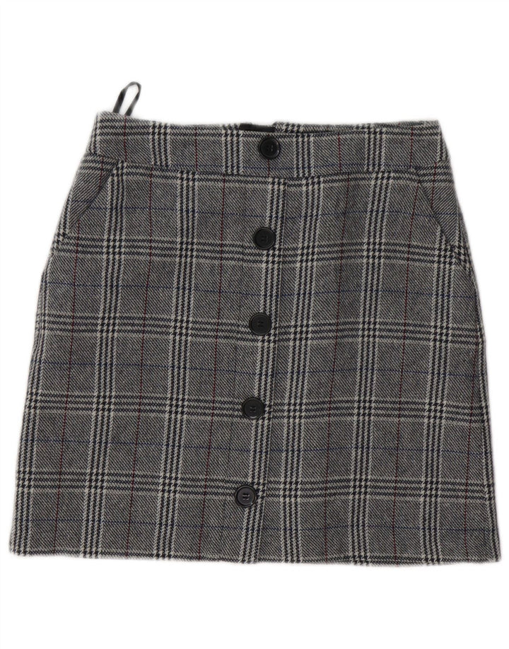 Marks & Spencer ženska mini suknja UK 8 mala W28 siva akrilna houndstooth