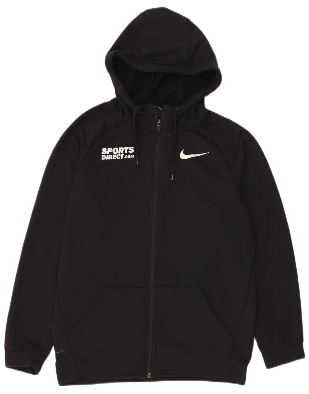 Nike muški Dri Fit Graphic Zip pulover s kapuljačom mali crni poliester