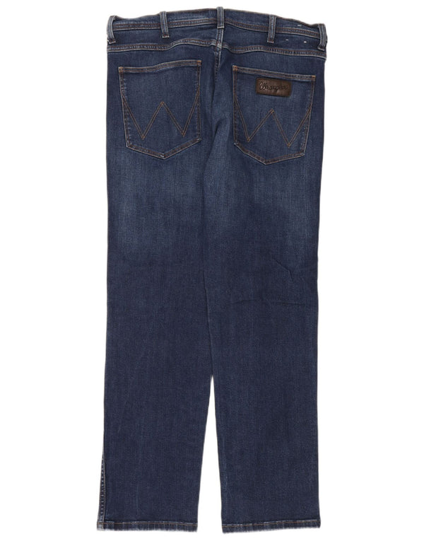 Wrangler muške ravne traperice W36 L32 plavi pamuk