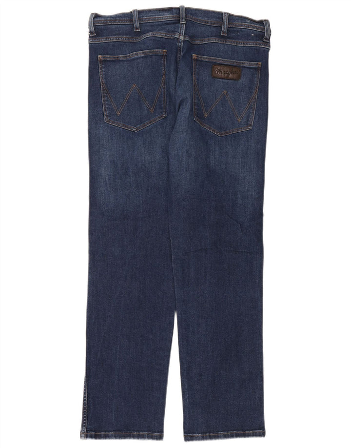 Wrangler muške ravne traperice W36 L32 plavi pamuk