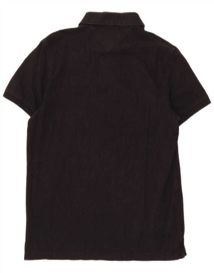 TOMMY HILFIGER Muška uska polo majica srednje crna