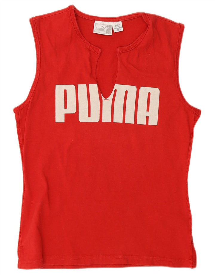 Puma ženski grafički prsluk UK 10 mali crveni pamuk