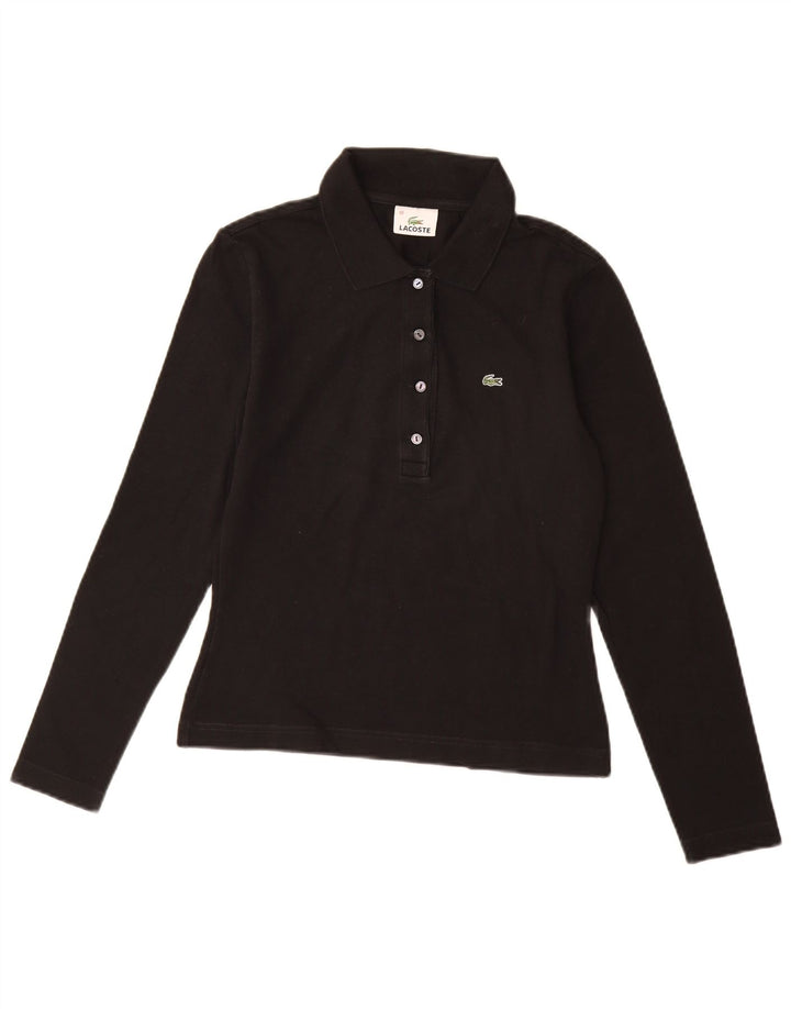 Lacoste ženska polo majica dugih rukava, veličina 40, srednje crni pamuk