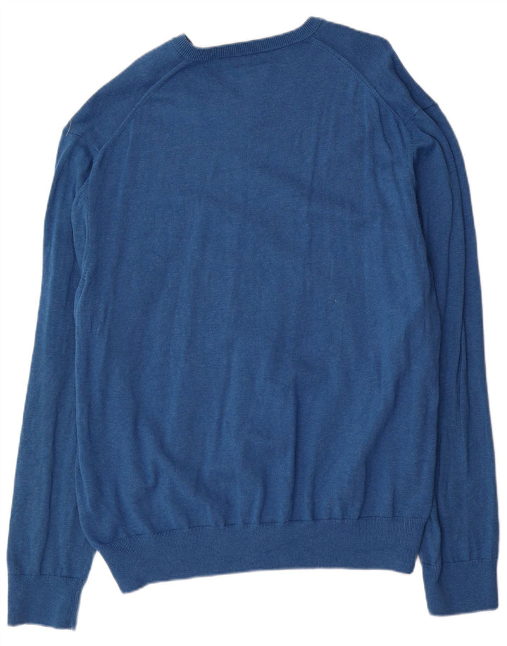 Marks & Spencer muški pulover s V-izrezom 3XL, plavi pamuk