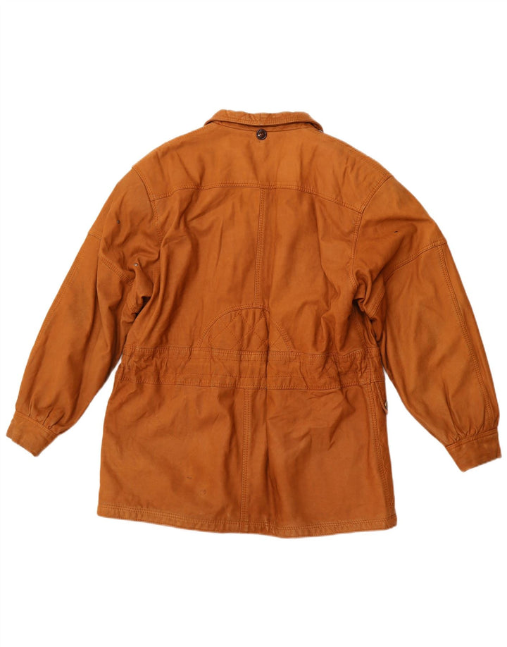 VINTAGE ženska kožna jakna UK 6 velika smeđa koža