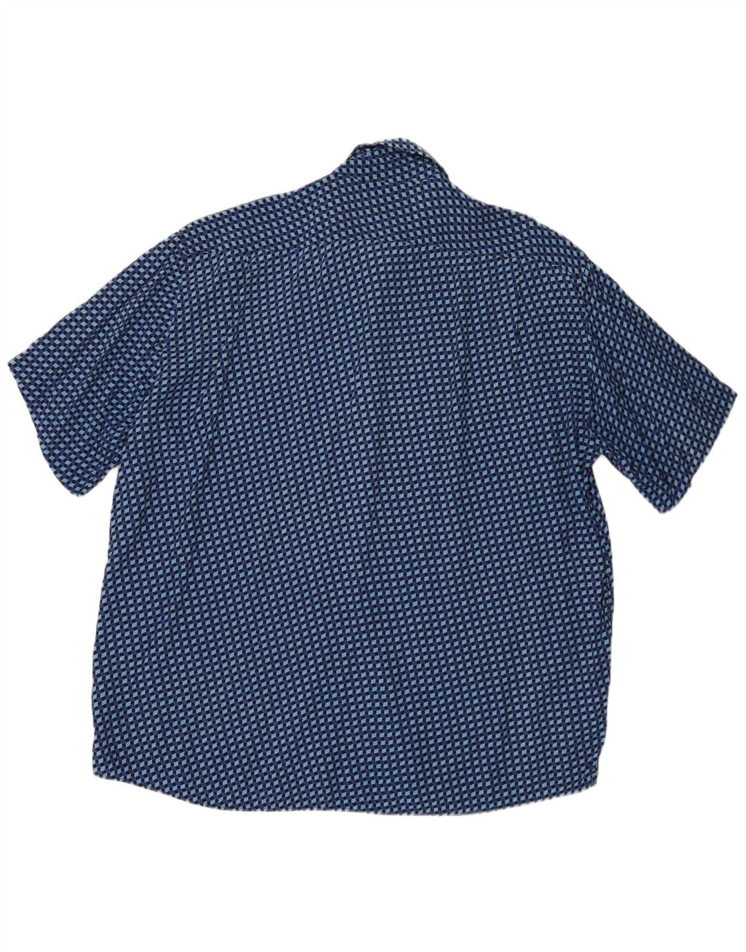 Vintage muška košulja kratkih rukava 2XL plava geometrijska