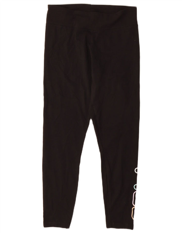 FILA Ženske grafičke tajice UK 12 Srednje crni pamuk