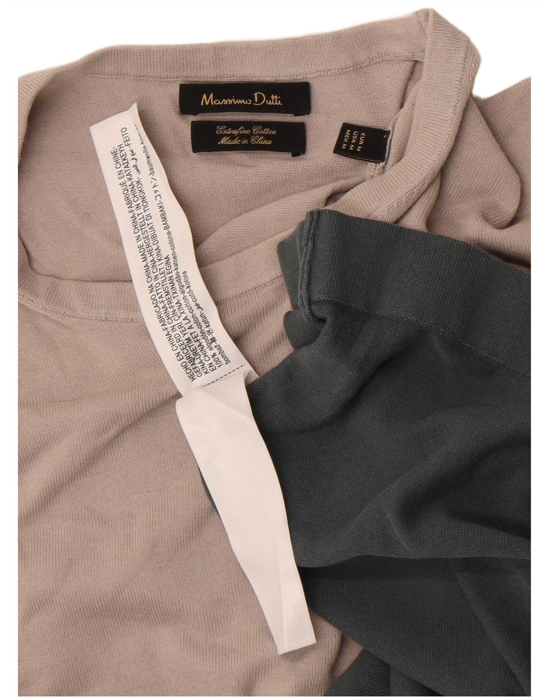 Muška majica kratkih rukava Massimo Dutti srednje zelene boje, pamuk