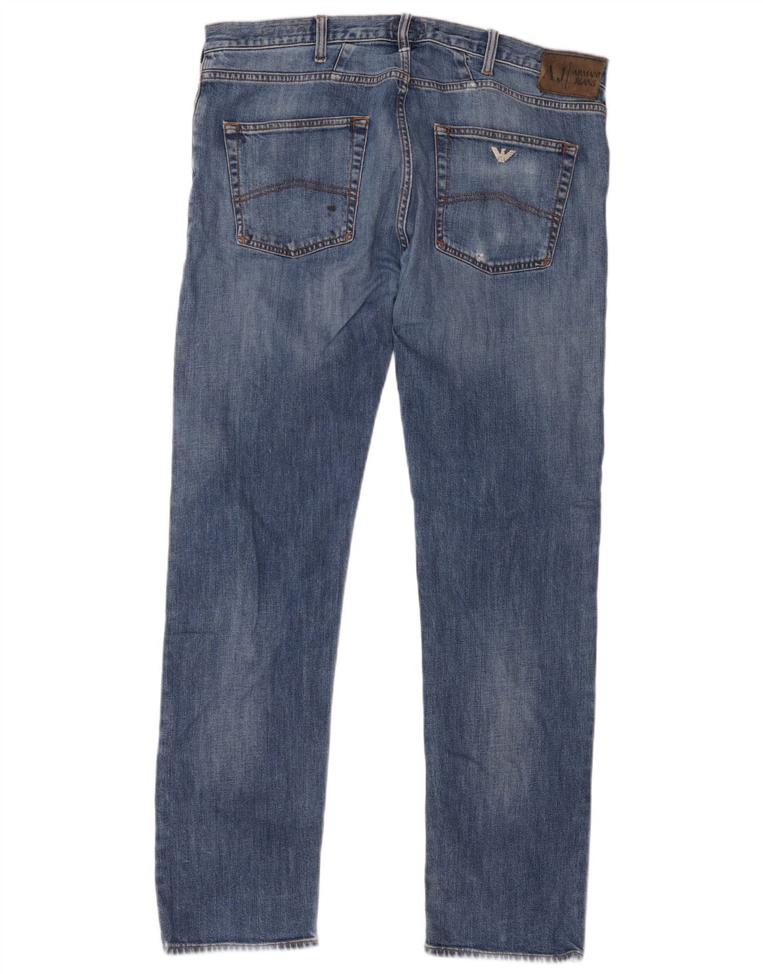 Armani Mens J45 Regular Straight Jeans W38 L34 Plavi pamuk