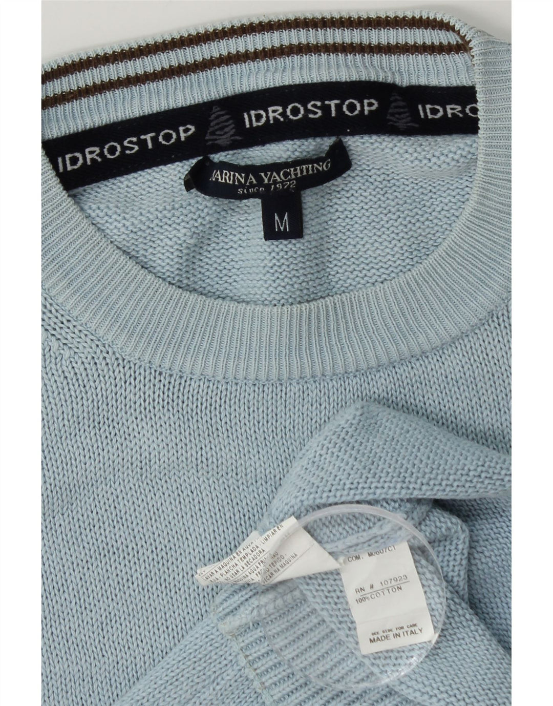 Marina Yachting muški džemper s okruglim izrezom Srednje plavi pamuk