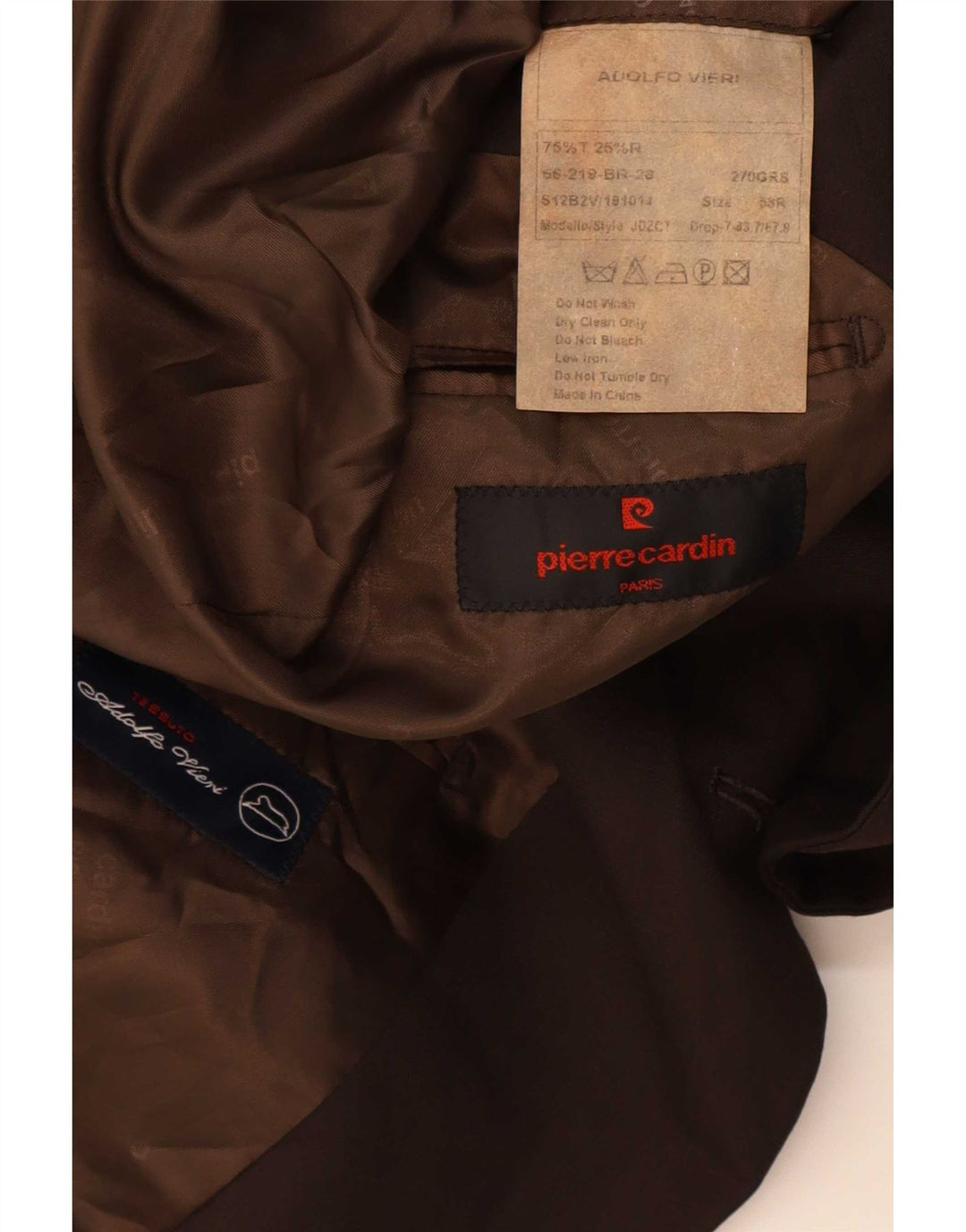 Pierre Cardin muška jakna s 2 gumba IT 58 4XL smeđa