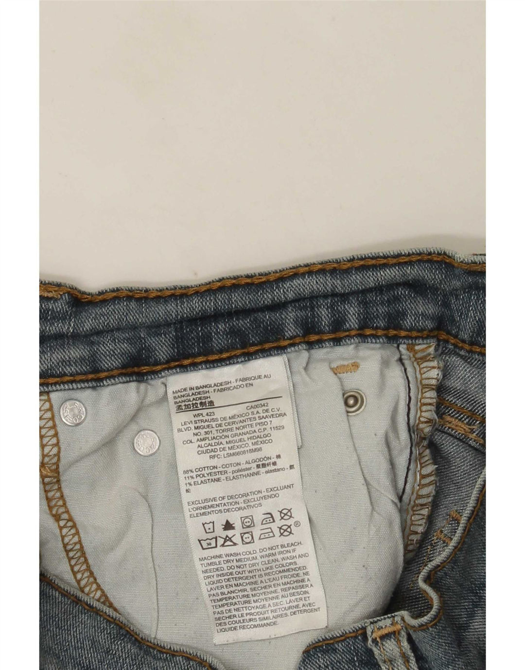 Levi's muške ravne traperice Denizen W30 L30 plavi pamuk