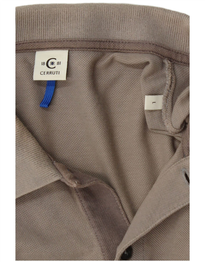 CERRUTI 1881 muška grafička polo majica velika siva pamučna majica