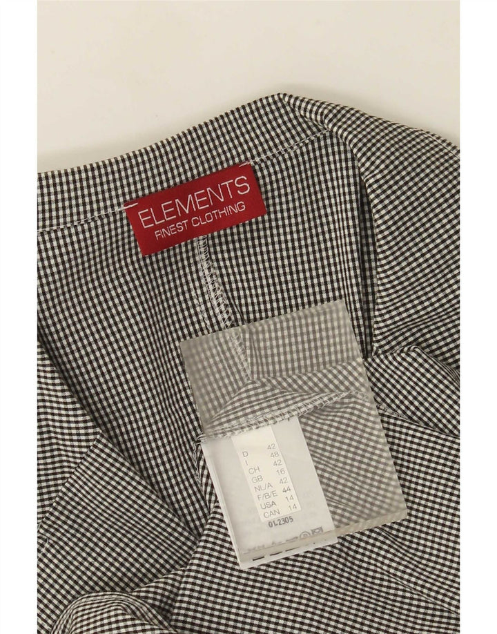 Elements ženska majica 3/4 rukava UK 16 velika crna viskoza u gingham