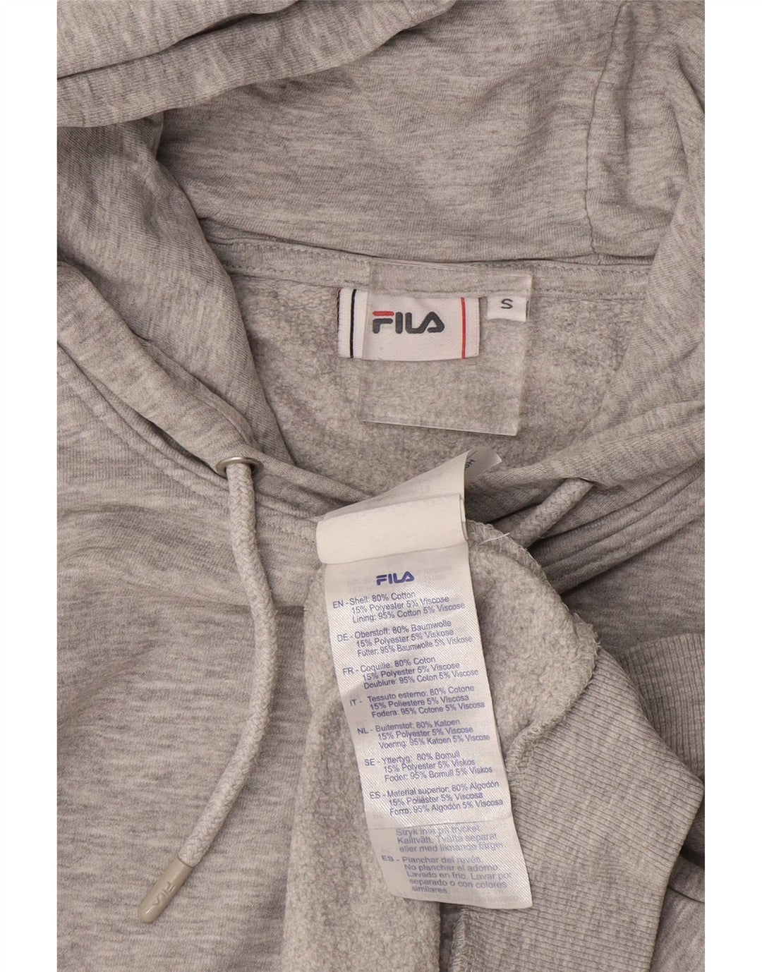 FILA Muška majica s kapuljačom, mali sivi pamuk