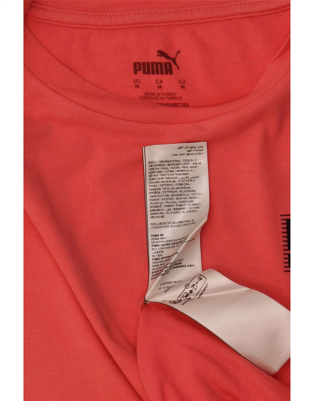 Puma ženska majica kratkih rukava UK 14 srednje narančasta pamuk