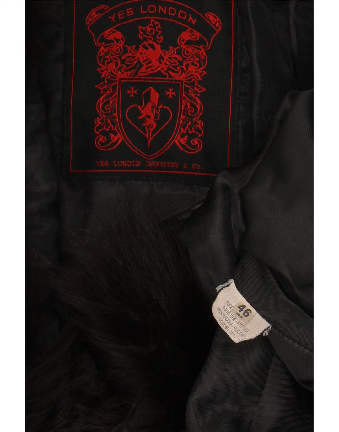 VINTAGE ženski kožni kaput IT 46 Veliki crni kožni