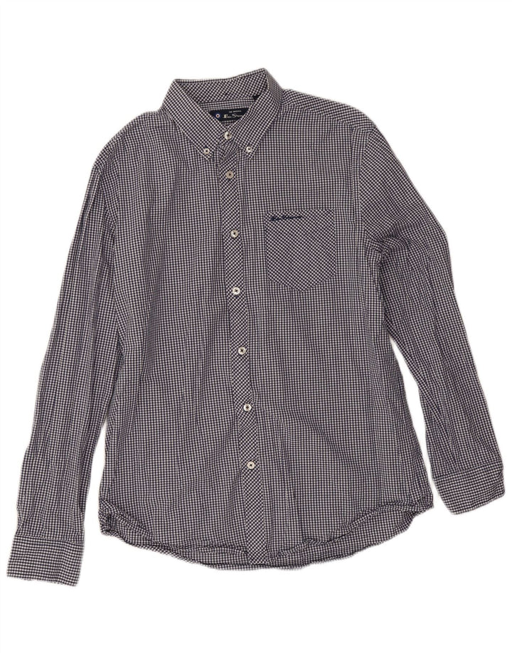 Ben Sherman muška košulja velika tamnoplava pamuk gingham