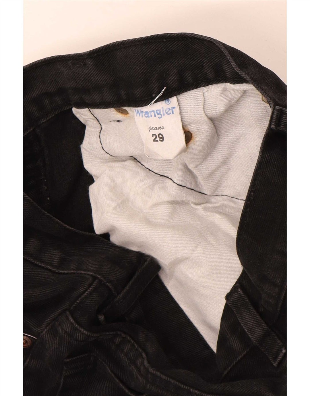 Wrangler muške ravne traperice W29 L29 crni pamuk