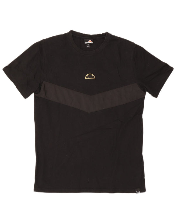 Ellesse Mens Graphic T-Shirt Top Medium Black Colourblock