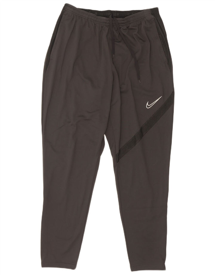 Nike muške Dri Fit hlače za trenirku XL sivi poliester u boji
