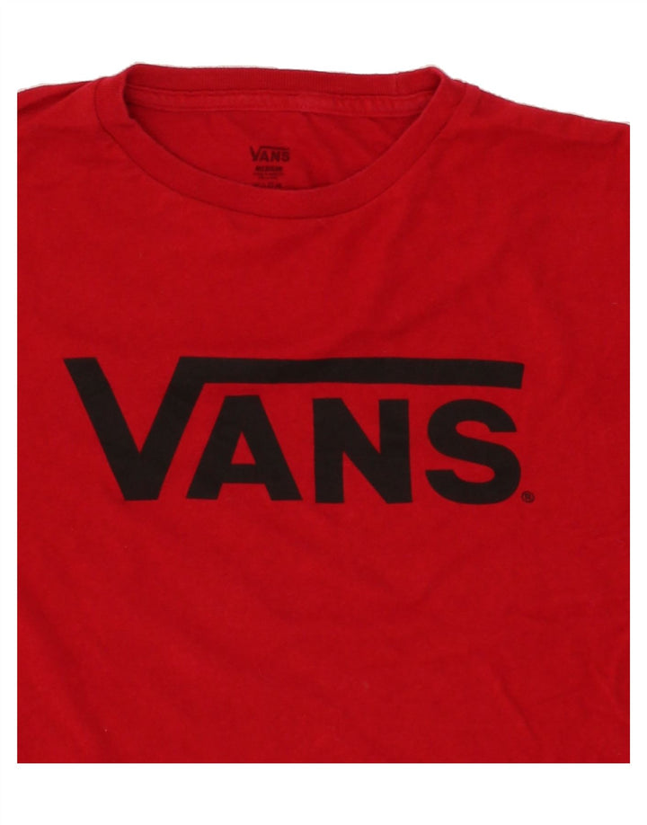 VANS Mens Graphic T-Shirt Top Medium Red Cotton Vintage Vans and Second-Hand Vans from Messina Hembry 