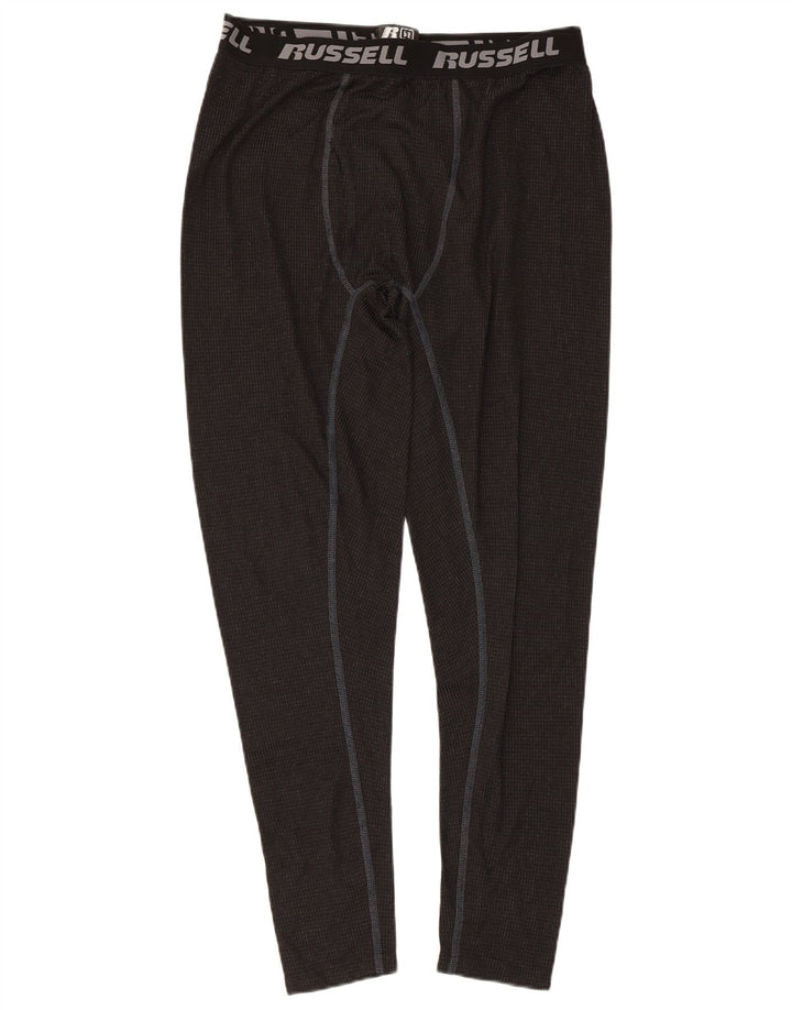 Russell atletske muške grafičke tajice, veliki crni poliester