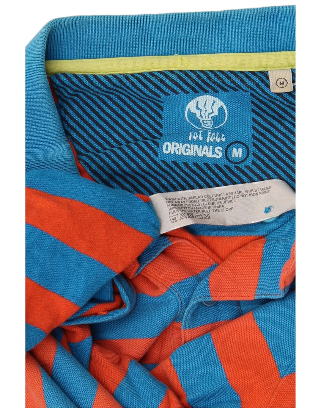 Fat Face muška polo majica za ragbi srednje crvene pruge, pamuk