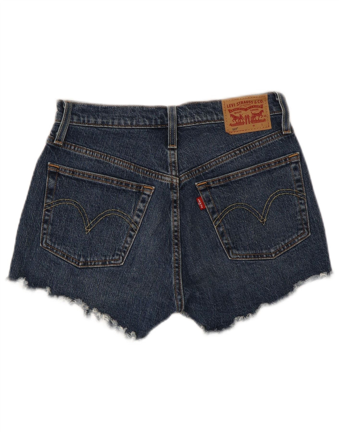 LEVI'S Ženske 501 kratke traper kratke hlače W26, mali plavi pamuk