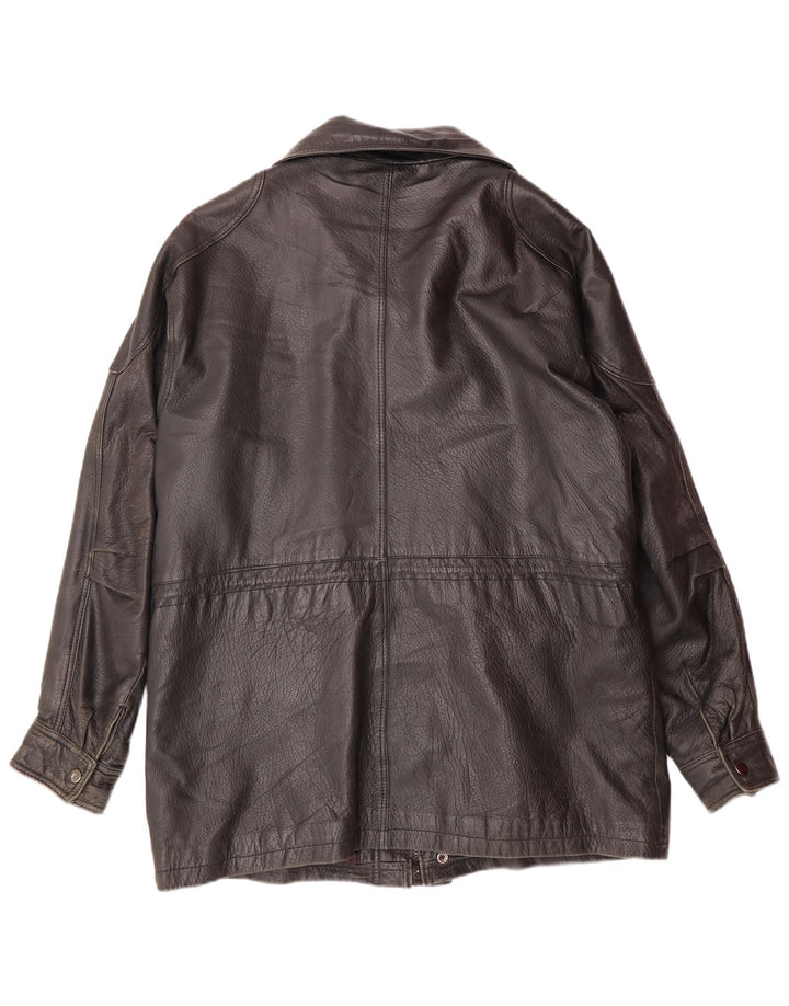 VINTAGE muška kožna jakna UK 40 velika crna koža