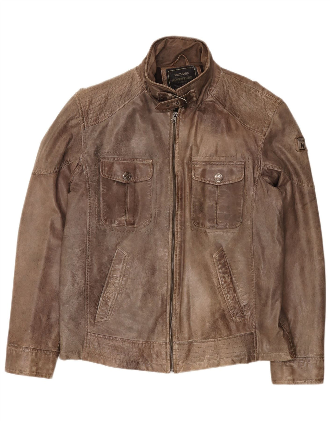 Muška kožna jakna North Land IT 50 Large Brown Leather