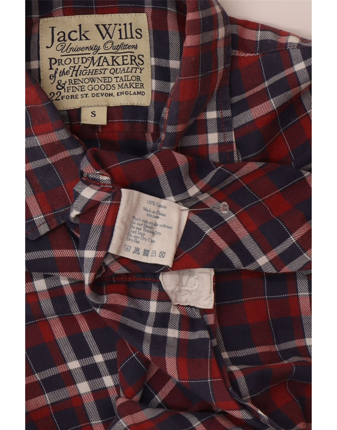 Jack Wills muška košulja mali crveni karirani pamuk