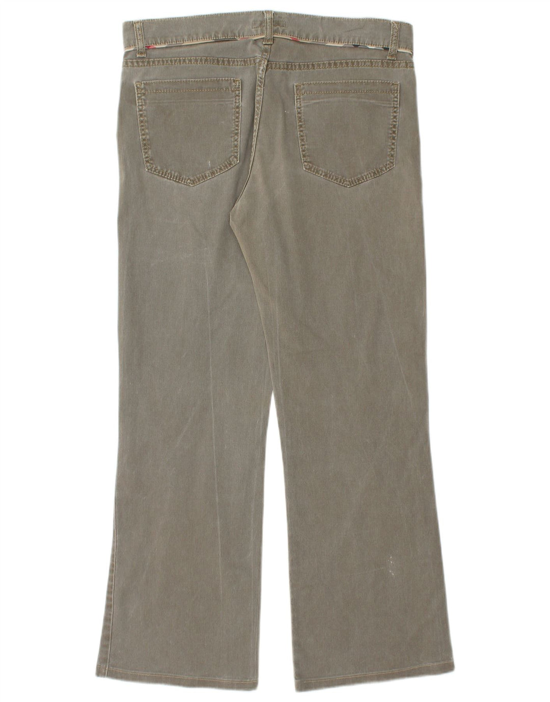 BURBERRY ženske ravne traperice UK 10 male W32 L29 kaki pamuk