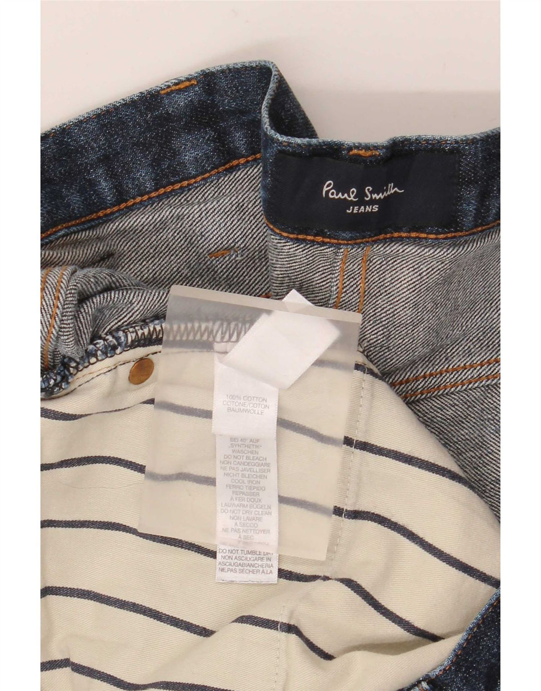 Paul Smith Muške uske traperice W36 L32 Plavi pamuk