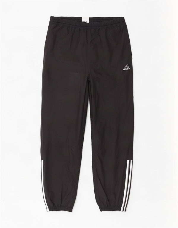 Adidas muške hlače za trenirku UK 42/44 velike crne sportske poliesterske hlače