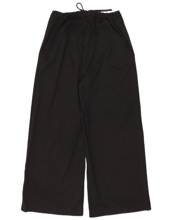 Marks & Spencer Womens High Waist Casual Trousers UK 14 Large W32 L29 Black