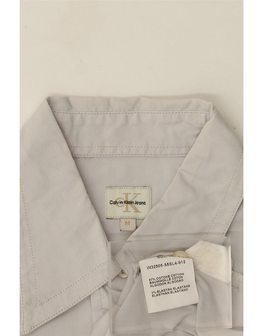 Calvin Klein Jeans Ženska košulja UK 12 srednje sivi pamuk