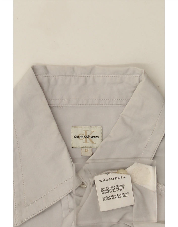 Calvin Klein Jeans Ženska košulja UK 12 srednje sivi pamuk